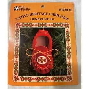 Native Heritage Christmas Moccasin Ornament Kit 4235-01 The Leather Factory B37